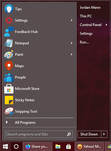 startmenu