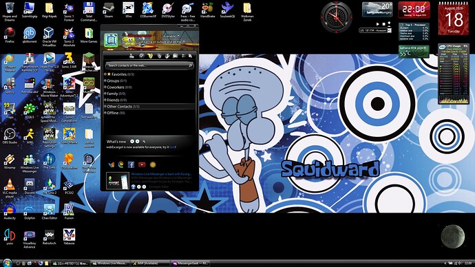 My desktop with MSN