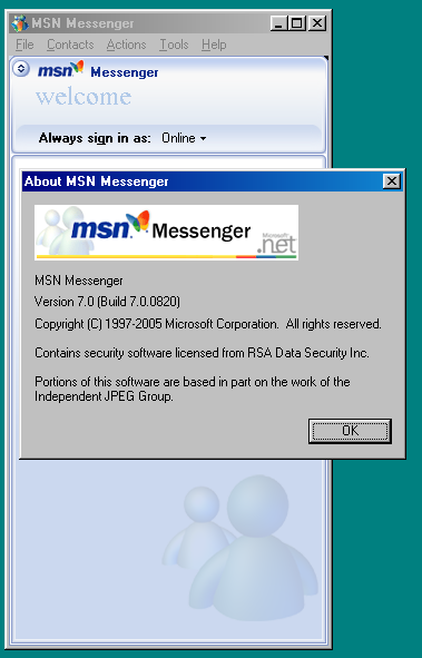 download msn messenger for windows 98