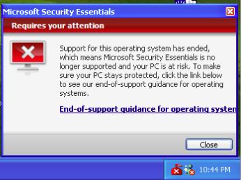 microsoft security essentials windows xp