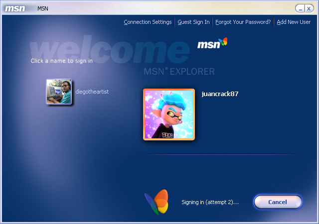 Login in msn MSN Explorer: