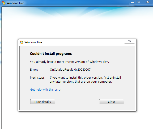 can t install programs windows 7